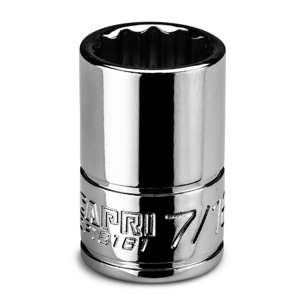 Capri Tools 1/4 in Drive 7/16 in 12-Point SAE Shallow Socket CP16161